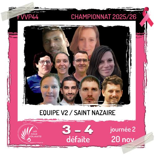 Rencontre J2 de la V2 : Vigneux contre Saint Nazaire (défaite)